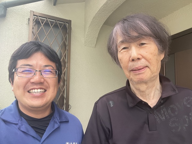 加古川市　H様邸　ベランダ下雨漏り補修工事にてご依頼。親切で丁寧な仕事をしてもらえると嬉しいお声をいただきました